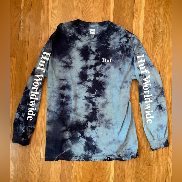 Men’s HUF Tye Dye Long Sleeve T-Shirt - Picture 2 of 3